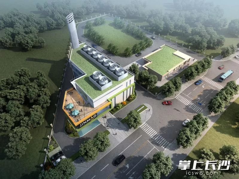 圖為梅溪湖國(guó)際新城二期內(nèi)能源站效果圖